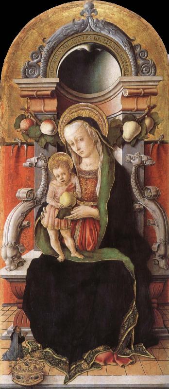 Carlo Crivelli Faith madonna with child, and the donor France oil painting art